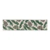 Melrose International Pine And Pinecone Cotton Wired Ribbon 4" X 5yds - White, Green