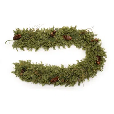 Melrose International Pine And Pinecone Garland 5.5'l - Green, Brown