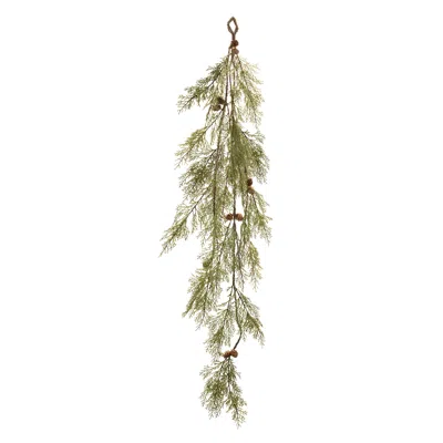 Melrose International Pine And Pinecone Garland (set Of 2) - Green, Brown