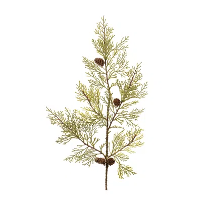 Melrose International Pine And Pinecones Spray (set Of 6) - Green, Brown