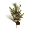 Melrose International Pine And Sleigh Bell Spray (set Of 2) - Green, Brown