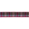 Melrose International Plaid Holiday Ribbon (set Of 2) - Red; Black; White