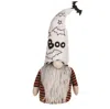 Melrose International Plush Halloween Ghost Gnome Shelf Sitter 24"h - Grey; Black