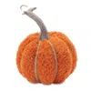 Melrose International Plush Pumpkin Decor (set Of 6) - Orange, Beige