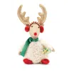 Melrose International Plush Reindeer Shelf Sitter 15.5"h - Beige, Red, Green