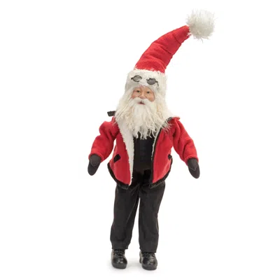 Melrose International Plush Snow Suit Santa 27.75" - Red, Black