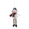 Melrose International Plush Snowman Ornament (set Of 6) - White, Black