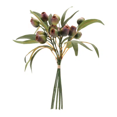 Melrose International Pod Foliage Bundle (set Of 6) - Purple, Green
