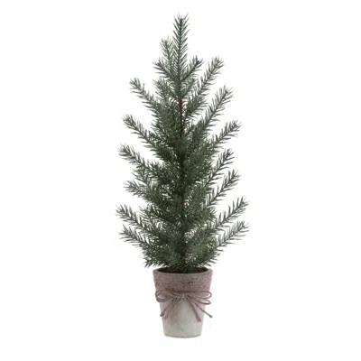Melrose International Potted Mini Pine Tree (set Of 2) - Green, Beige