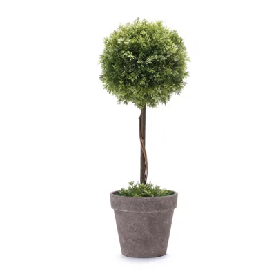 Melrose International Potted Topiary Tree 17.5"h - Green