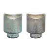 Melrose International Red Currant Scented Soy Candle With Frosted Glass Holder (set Of 2) - Blue, Gray