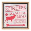 Melrose International Reindeer Rides Wall Sign 15.5"sq - Red; White