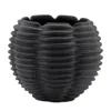 Melrose International Ribbed Ceramic Planter (set Of 2) - White