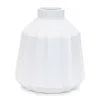 Melrose International Ribbed Ceramic Vase (set Of 2) - White