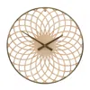 Melrose International Round Lattice Wood Wall Clock 23.75"d - Brown, Bronze