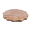 Melrose International Round Mango Wood Flower Tray 13.25" - Brown