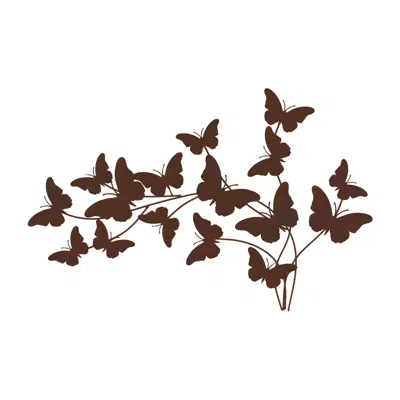 Melrose International Rusted Metal Butterfly Wall Sculpture 28.75"l - Brown