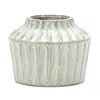 Melrose International Rustic Carved Clay Vase 5"h - Beige, Brown