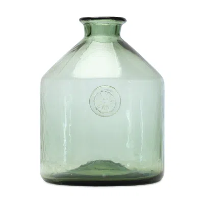Melrose International Sage Glass Bottle Neck Vase 9"h - Green