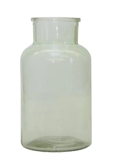 Melrose International Sage Green Glass Vase 10.24"h - Green