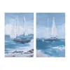 Melrose International Sailboat Canvas Wall Art (set Of 2) - Blue, White