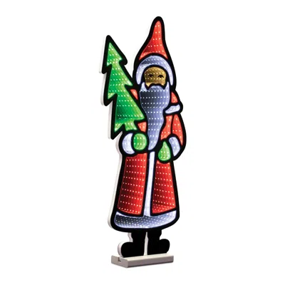 Melrose International Santa With Pine Tree Ekkolight 23.5"h - Red, White, Green