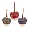 Melrose International Sentiment Heart Ornament (set Of 12) - White, Blue