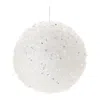 Melrose International Sequin Ball Ornament (set Of 6) - White