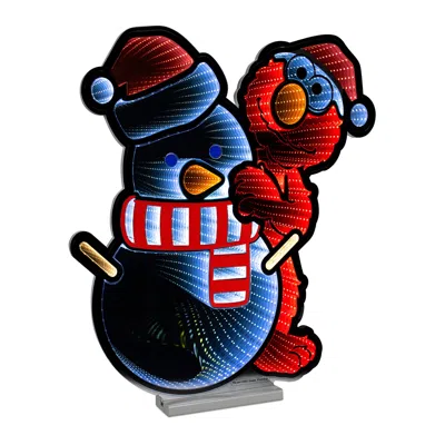 Melrose International Sesame Street Elmo Snowman Ekkolight 23"h - Red, White In Multi