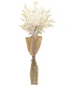 Melrose International Set Of 2 Bleached Chrysanthemum Bouquet In Sand