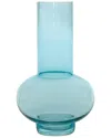 Melrose International Set Of 2 Blue Glass Vase In Blue