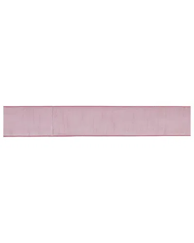Melrose International Set Of 2 Blush Pink Wired Ribbon