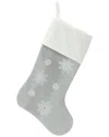 Melrose International Set Of 3 Snowflake Stocking In Blue