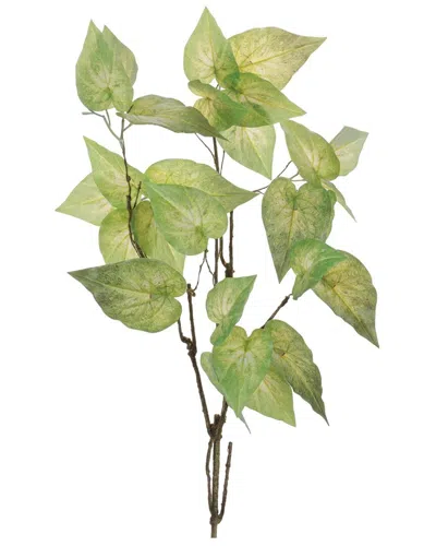 Melrose International Set Of 4 Anthurium Leaf Branch In Multi