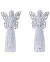 Melrose International Set Of 4 Butterfly Wing Angel Figurine In White