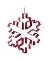 Melrose International Set Of 4 Snowflake Cookie Cutter Ornament In Red