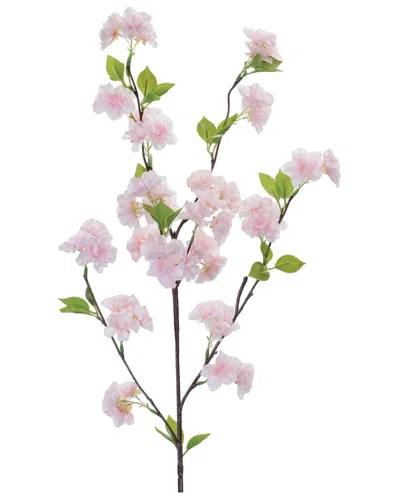 Melrose International Set Of 6 Apple Blossom Floral Branch In Pink