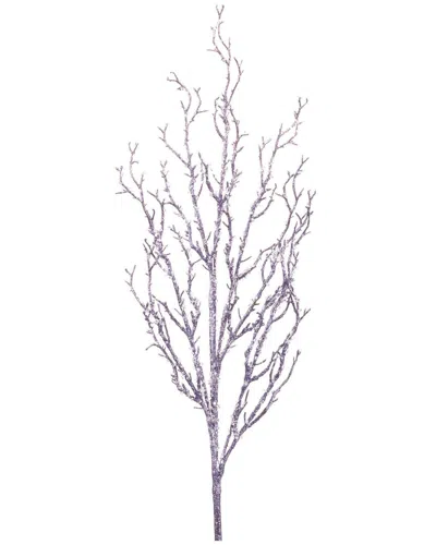 Melrose International Set Of 6 Beaded Twig Spray In Blue