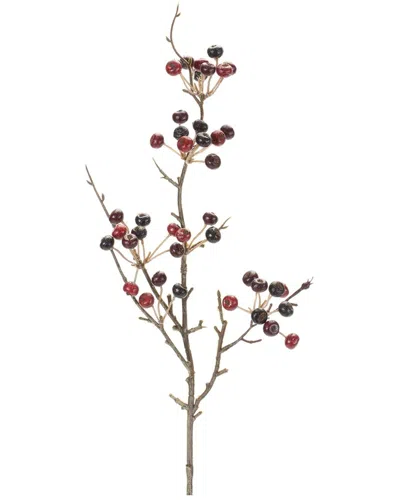 Melrose International Set Of 6 Berry Pod Spray In Red