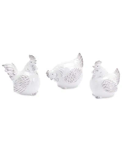 MELROSE INTERNATIONAL MELROSE INTERNATIONAL SET OF 6 CERAMIC CHICKEN DECOR