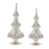 Melrose International Silver Beaded Glass Holiday Tree (set Of 2) - Silver In Neutral