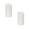Melrose International Simplux Designer Led Candle With Moving Flame And Remote (set Of 2) - White