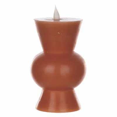 Melrose International Simplux Designer Led Candle With Remote (set Of 2) - Orange