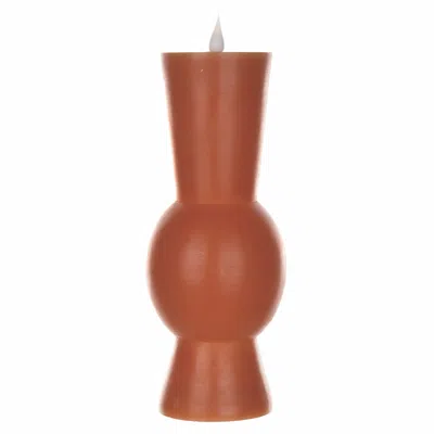 Melrose International Simplux Designer Led Candle With Remote (set Of 2) - Orange