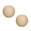 Melrose International Simplux Led Round Candle With Moving Flame And Remote (set Of 2) - Beige