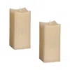 Melrose International Simplux Led Squared Candle With Moving Flame And Remote (set Of 2) - Beige In Neutral
