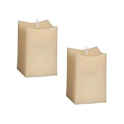 Melrose International Simplux Unscented Flameless Candle In Ivory