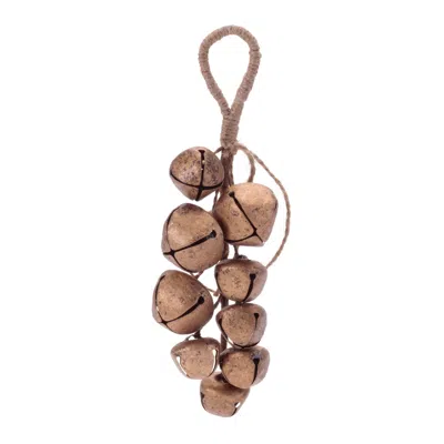Melrose International Sleigh Bell Cluster Drop (set Of 6) - Gold