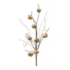 Melrose International Sleigh Bell Twig Spray (set Of 6) - Gold, Brown