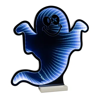 Melrose International Smileyworld(r) Halloween Ghost Ekkolight 15.5"h - White, Black In Blue